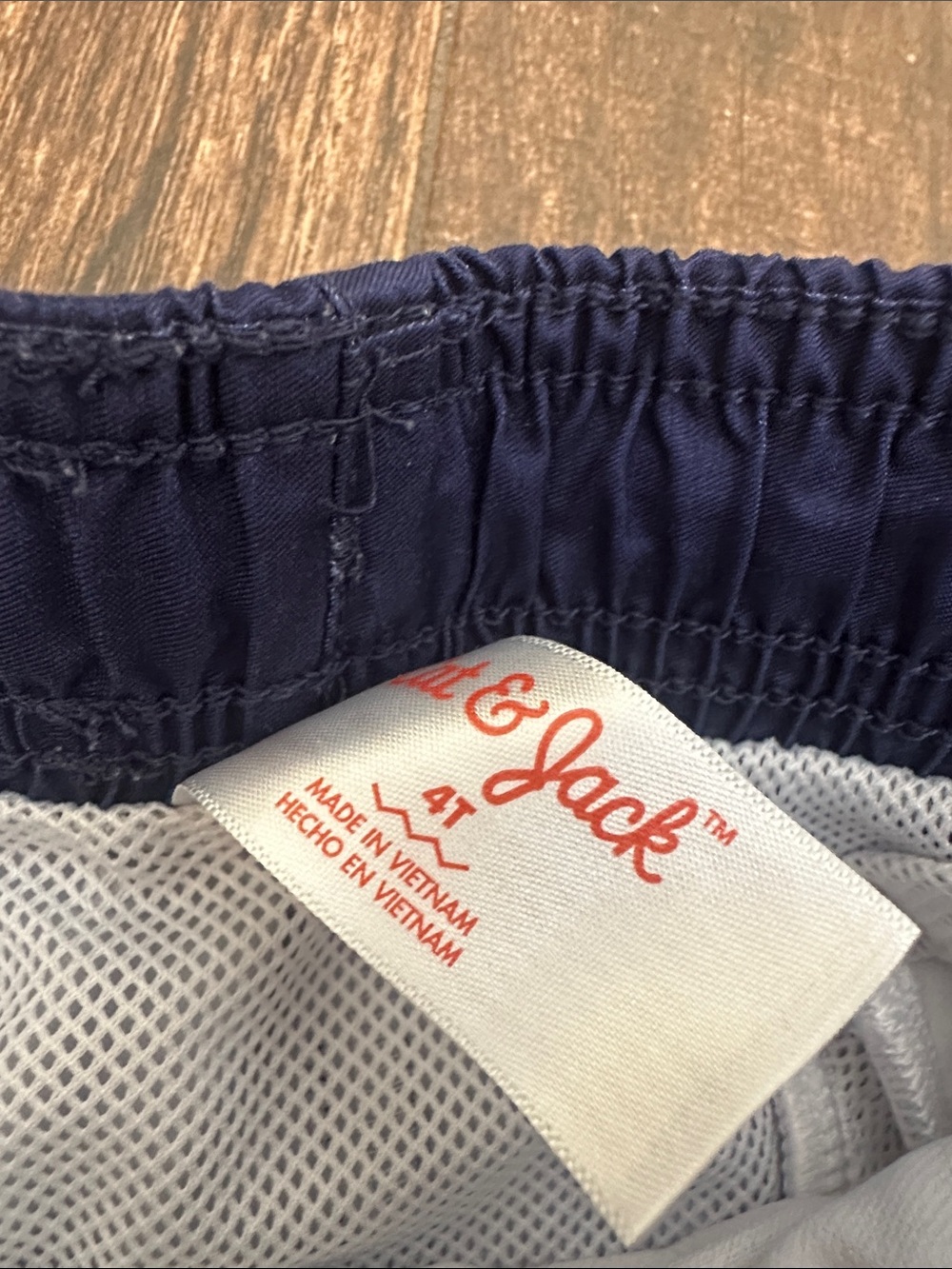 Cat & Jack Boys Shark Swim Trunks Navy Blue 4T Toddler Beach Pool Summer Shorts - Picture 2 of 4